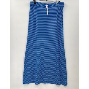 Lauren Jeans Co. Striped Maxi Skirt Drawstring Waist Size Small‎ Blue White